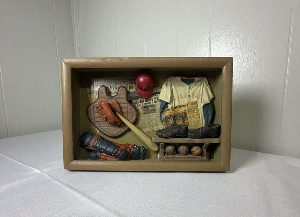 Veroche The Game of Baseball 3D Shadow Box Wall Decor